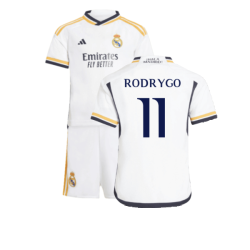 2023-2024 Real Madrid Home Mini Kit (Rodrygo 11)