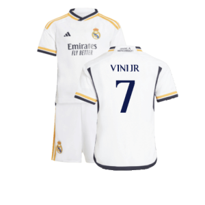 2023-2024 Real Madrid Home Mini Kit (Vini Jr 7)