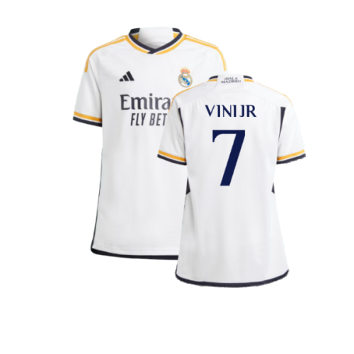 2023-2024 Real Madrid Home Shirt (Kids) (Vini Jr 7)