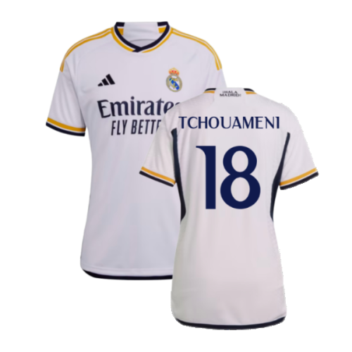 2023-2024 Real Madrid Home Shirt (Ladies) (Tchouameni 18)