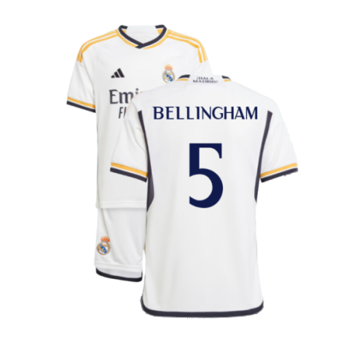 2023-2024 Real Madrid Home Youth Kit (Bellingham 5)