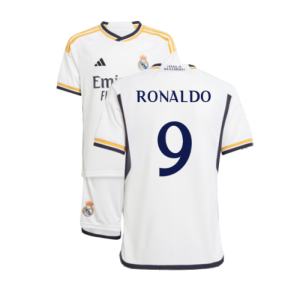 2023-2024 Real Madrid Home Youth Kit (Ronaldo 9)