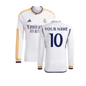 2023-2024 Real Madrid Long Sleeve Home Shirt