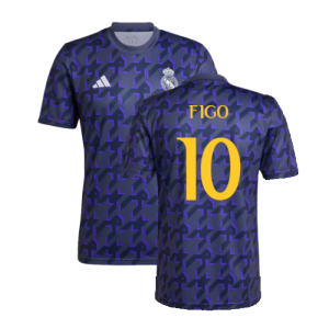2023-2024 Real Madrid Pre-Match Shirt (Shadow Navy) (Figo 10) 2023-2024 Real Madrid Pre-Match Shirt (Shadow Navy) (Figo 10)