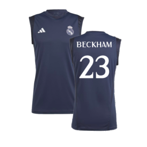 2023-2024 Real Madrid Sleeveless Jersey (Legend Ink) (Beckham 23)