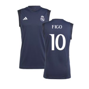 2023-2024 Real Madrid Sleeveless Jersey (Legend Ink) (Figo 10)