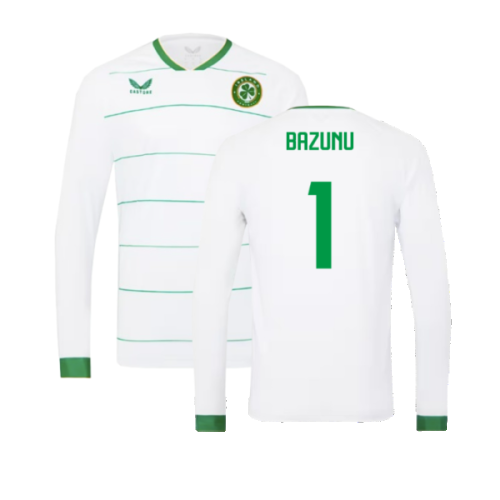 2023-2024 Republic of Ireland Away Long Sleeve Shirt (Bazunu 1)