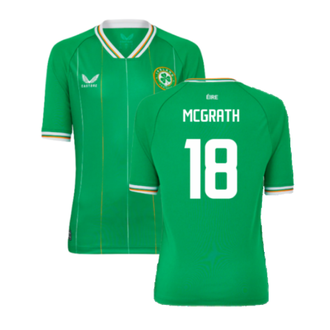 2023-2024 Republic of Ireland Home Shirt (Kids) (McGrath 18)