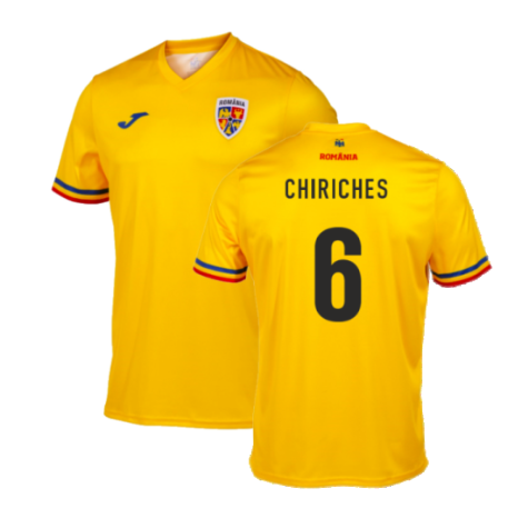 2023-2024 Romania Supporters Official T-Shirt (Yellow) (CHIRICHES 6)