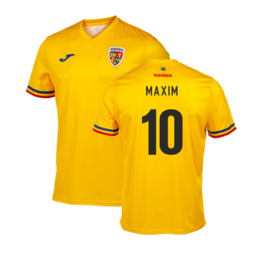 2023-2024 Romania Supporters Official T-Shirt (Yellow) (MAXIM 10)