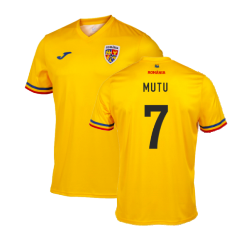 2023-2024 Romania Supporters Official T-Shirt (Yellow) (MUTU 7)