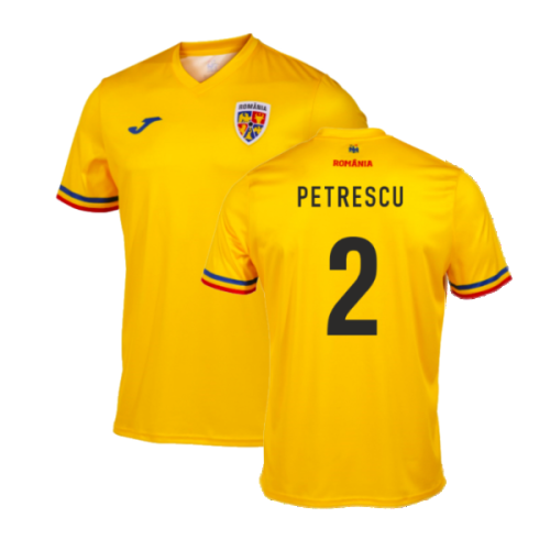 2023-2024 Romania Supporters Official T-Shirt (Yellow) (PETRESCU 2)