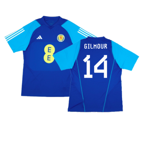 2023-2024 Scotland Player Issue Training Shirt (Blue) (Gilmour 14)