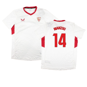 2023-2024 Sevilla Home Matchday Tee (White) (Nianzou 14) 2023-2024 Sevilla Home Matchday Tee (White) (Nianzou 14)