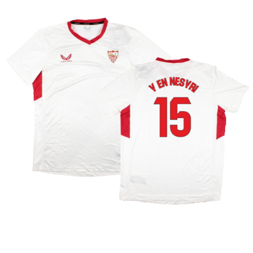 2023-2024 Sevilla Home Matchday Tee (White) (Y En Nesyri 15)