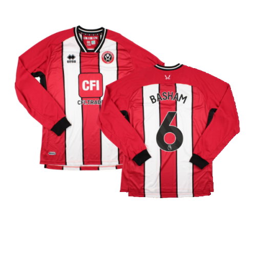 2023-2024 Sheffield United Home Long Sleeve Shirt (Basham 6)