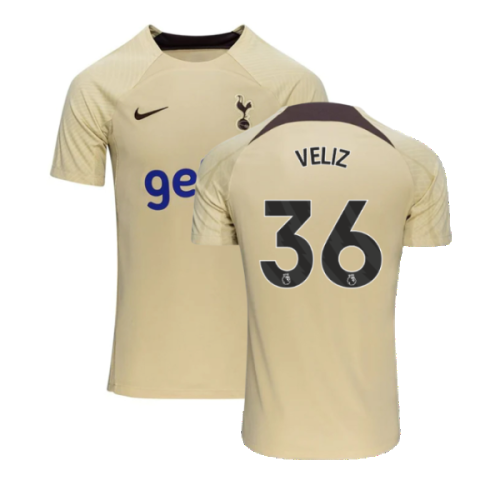 2023-2024 Tottenham Dri-Fit Strike Training Shirt (Team Gold) (Veliz 36)