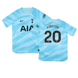 2023-2024 Tottenham Home Goalkeeper Shirt (Blue) - Kids (Forster 20)