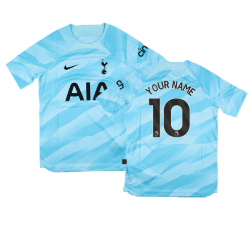 2023-2024 Tottenham Home Goalkeeper Shirt (Blue) - Kids (Your Name)