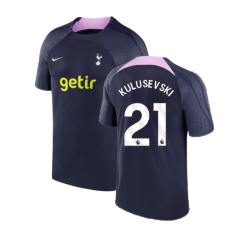 2023-2024 Tottenham Strike Dri-Fit Training Shirt (Marine) (Kulusevski 21)