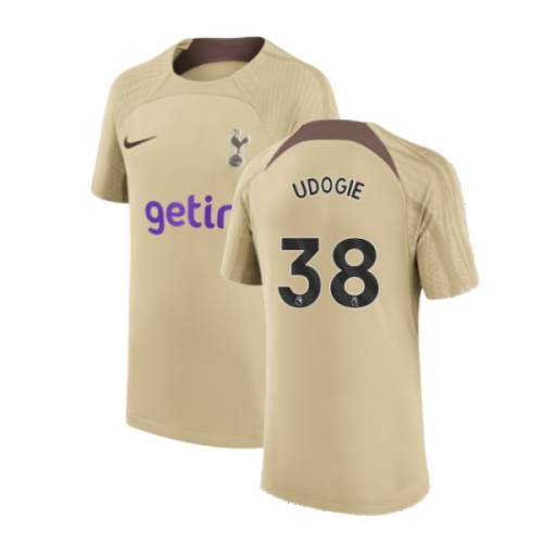 2023-2024 Tottenham Training Shirt (Gold) - Kids (Udogie 38)