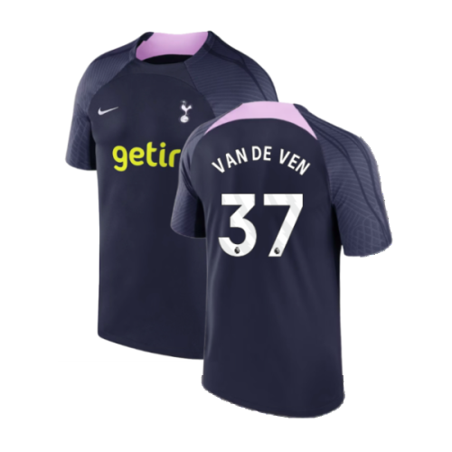 2023-2024 Tottenham Training Shirt (Marine) - Kids (Van De Ven 37)