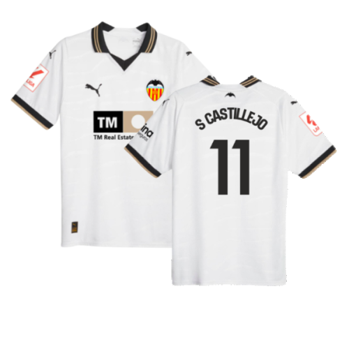 2023-2024 Valencia Home Shirt (Kids) (S CASTILLEJO 11)