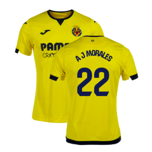 2023-2024 Villarreal Home Shirt (A J Morales 22)