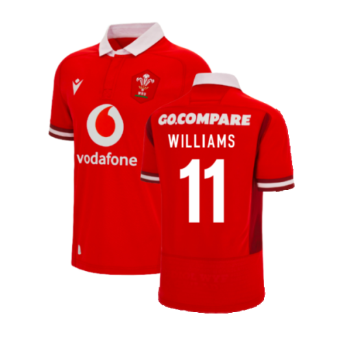 2023-2024 Wales Home WRU Rugby Shirt (Kids) (Williams 11)