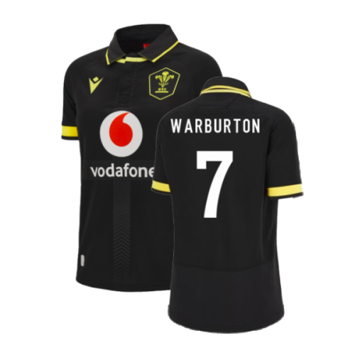 2023-2024 Wales Rugby Away Poly Replica Shirt (Ladies) (Warburton 7)