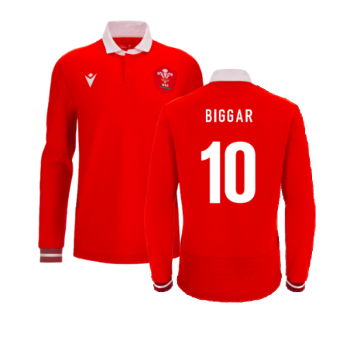 2023-2024 Wales Rugby LS Cotton Home Shirt (Biggar 10)