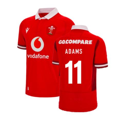 2023-2024 Wales Rugby WRU Home Poly Shirt (Adams 11)