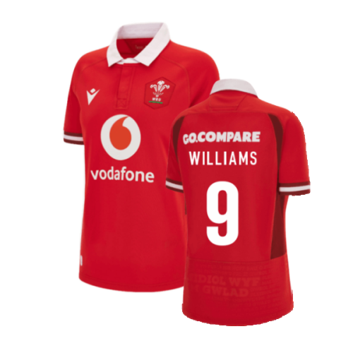 2023-2024 Wales Rugby WRU Home Shirt (Ladies) (Williams 9)