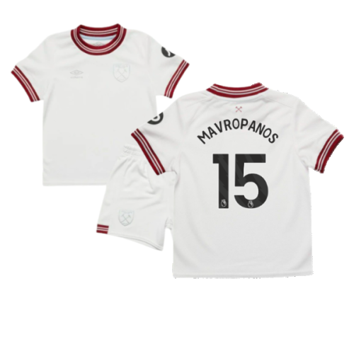 2023-2024 West Ham Away Infant Mini Kit (Mavropanos 15)