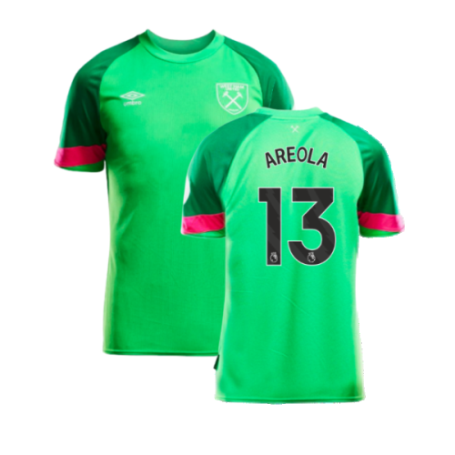 2023-2024 West Ham Home Goalkeeper Shirt (Green) - Kids (Areola 13)