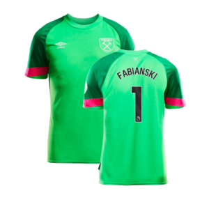 2023-2024 West Ham Home Goalkeeper Shirt (Green) - Kids (Fabianski 1)