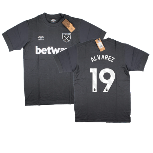 2023-2024 West Ham Leisure Tee (Carbon) (ALVAREZ 19)