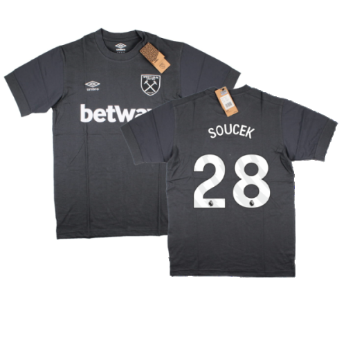 2023-2024 West Ham Leisure Tee (Carbon) (SOUCEK 28)