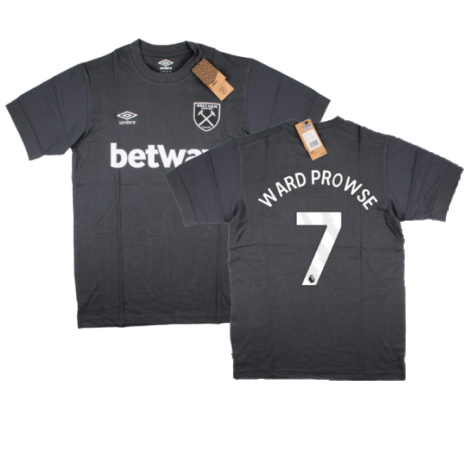 2023-2024 West Ham Leisure Tee (Carbon) (Ward Prowse 7)