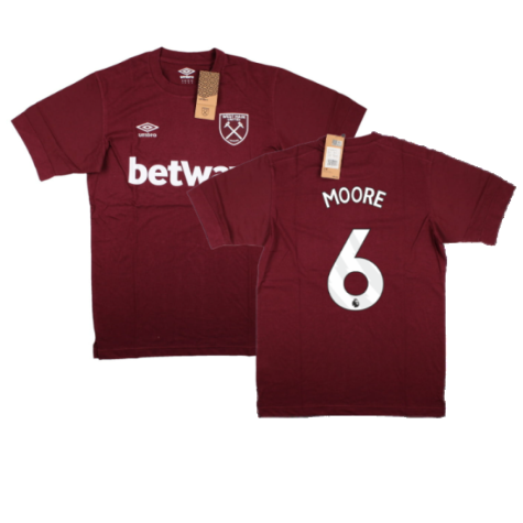 2023-2024 West Ham Leisure Tee (Tawny Port) (MOORE 6)