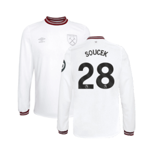 2023-2024 West Ham Long Sleeve Away Shirt (Kids) (SOUCEK 28)