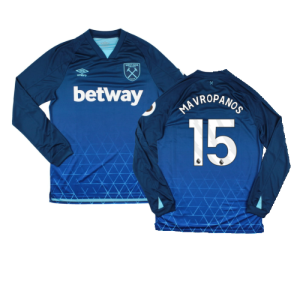 2023-2024 West Ham Long Sleeve Third Shirt (Mavropanos 15)