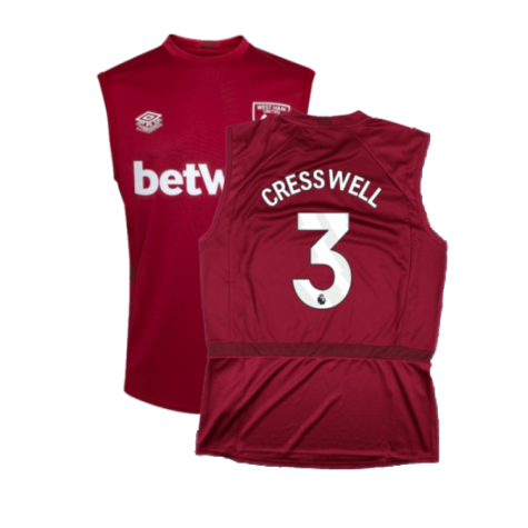 2023-2024 West Ham Sleeveless Tee (Claret) (CRESSWELL 3)