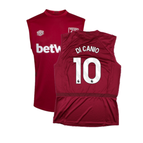 2023-2024 West Ham Sleeveless Tee (Claret) (DI CANIO 10)