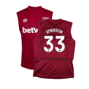 2023-2024 West Ham Sleeveless Tee (Claret) (EMERSON 33)