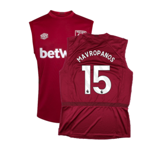 2023-2024 West Ham Sleeveless Tee (Claret) (Mavropanos 15)