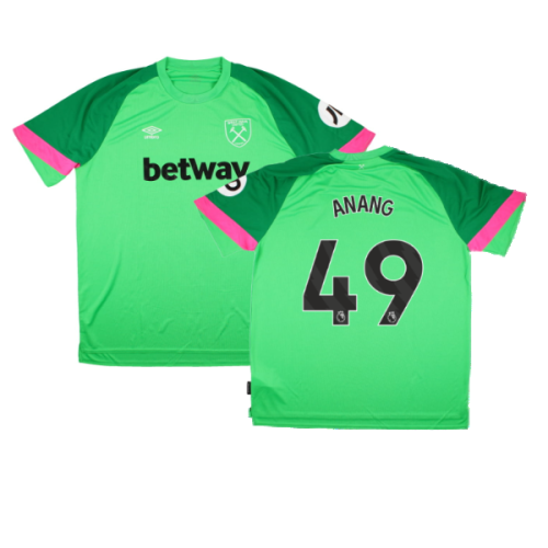 2023-2024 West Ham SS Home Goalkeeper Shirt (Green) (Anang 49)