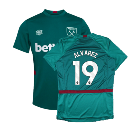 2023-2024 West Ham Training Jersey (Alexanderite) (ALVAREZ 19)