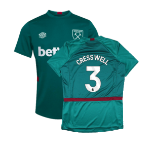 2023-2024 West Ham Training Jersey (Alexanderite) (CRESSWELL 3)