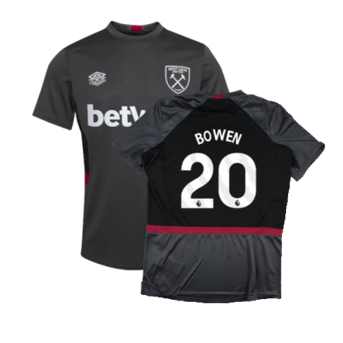 2023-2024 West Ham Training Jersey (Carbon) (BOWEN 20)